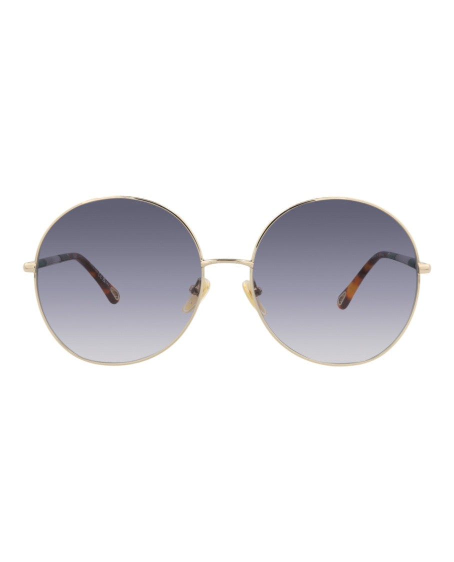 Chloé Round-Frame Metal Sunglasses