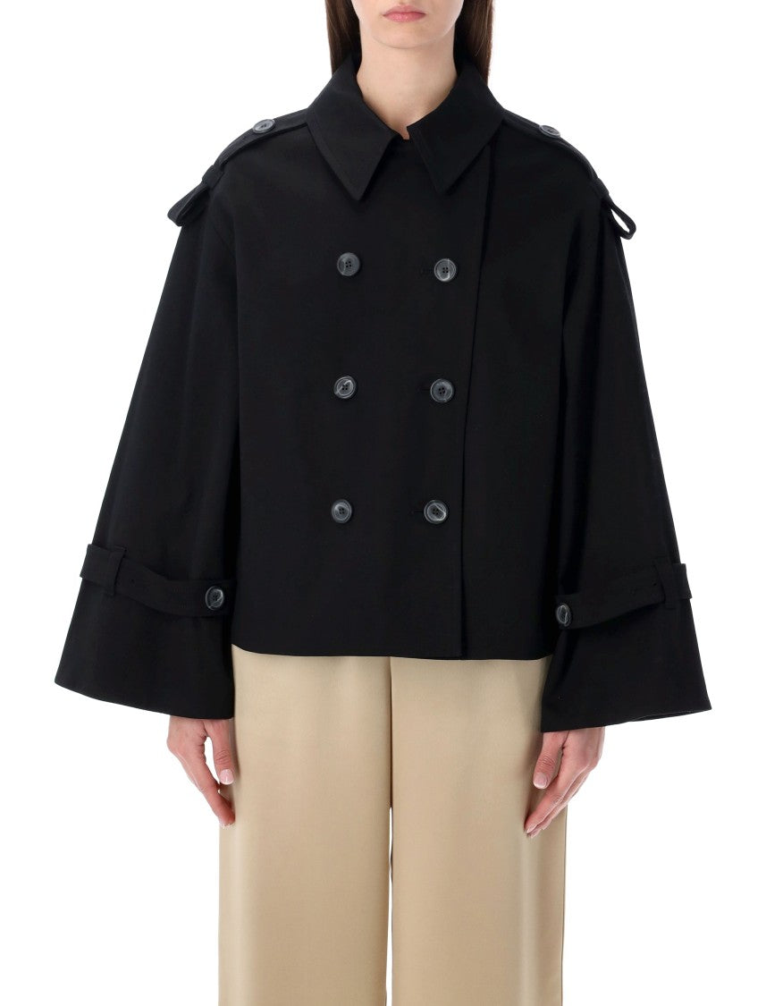 By Malene Birger Alisandra Oversized Cropped Trench Jacket