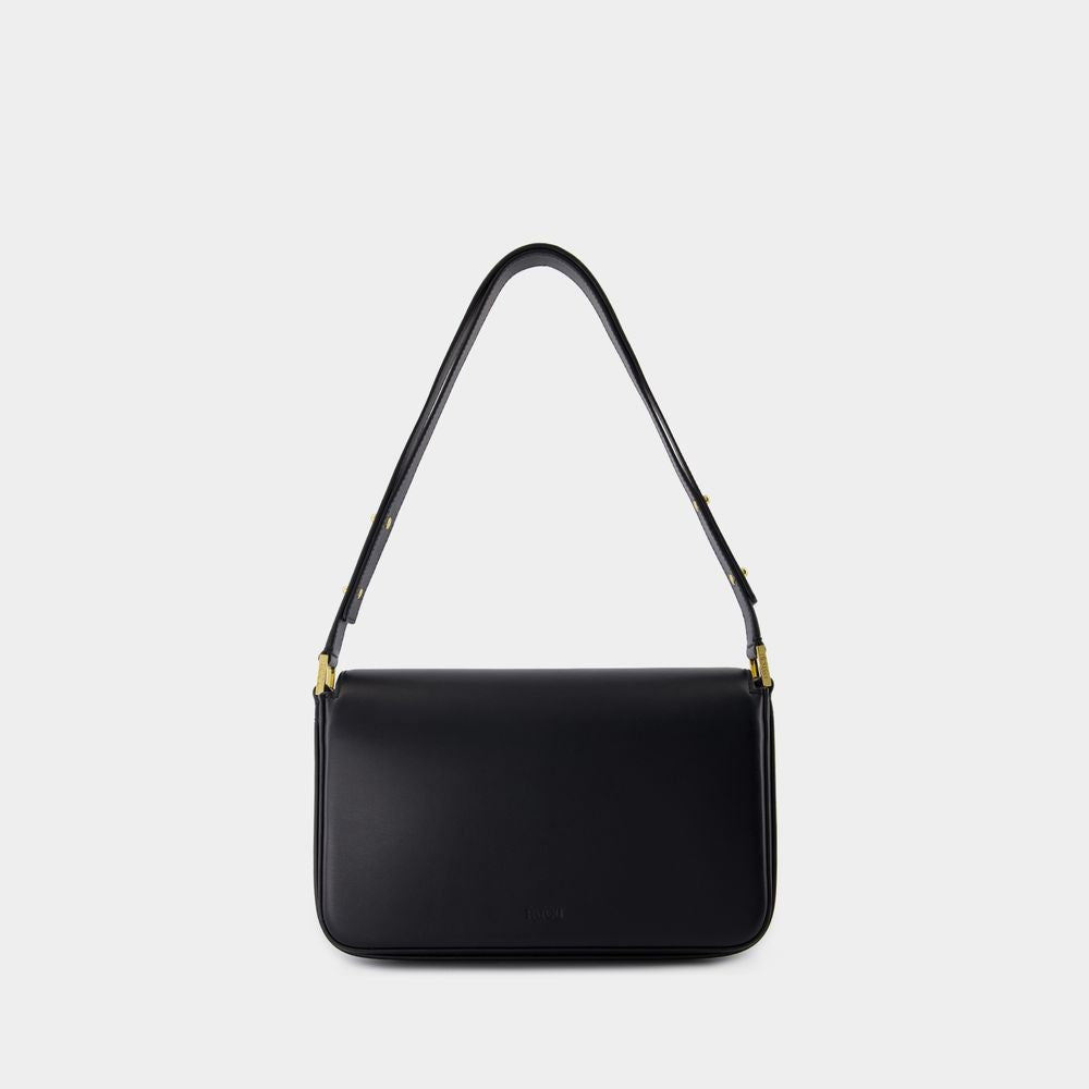 Patou Jp Classic Shoulder Bag - Leather - Black