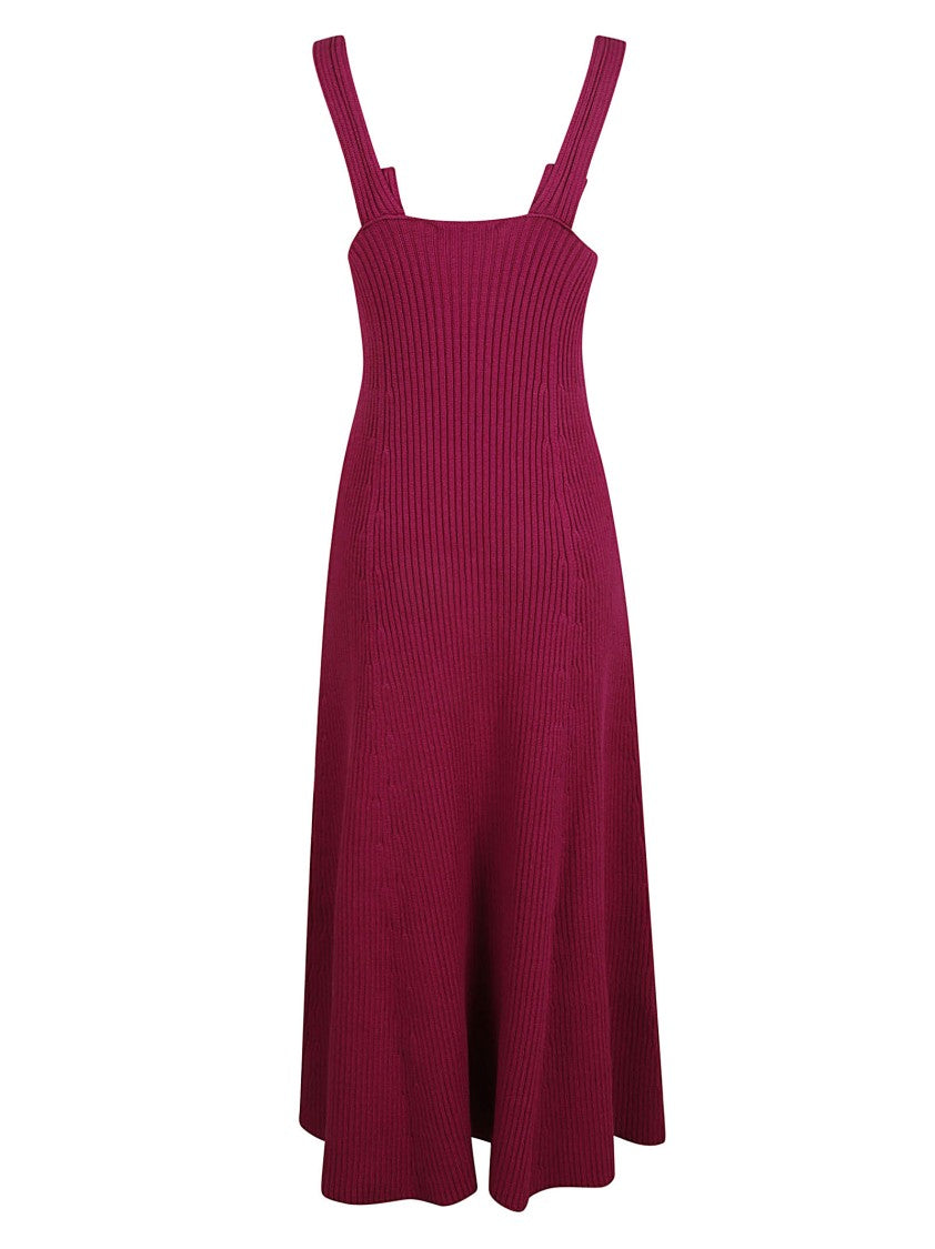 Jil Sander Fitted Maxi Dress With Deep V-Neckline