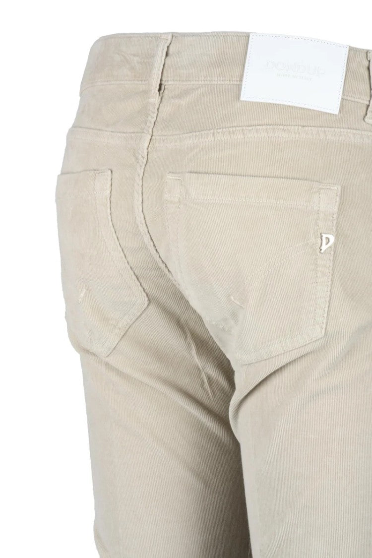 Dondup Monroe Velvet Trousers - White