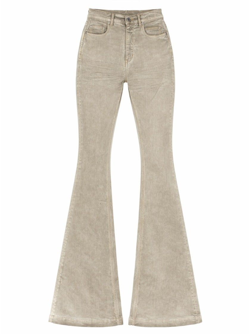 Drkshdw By Rick Owens Bolan High-Waisted Cotton Bootcut Jeans