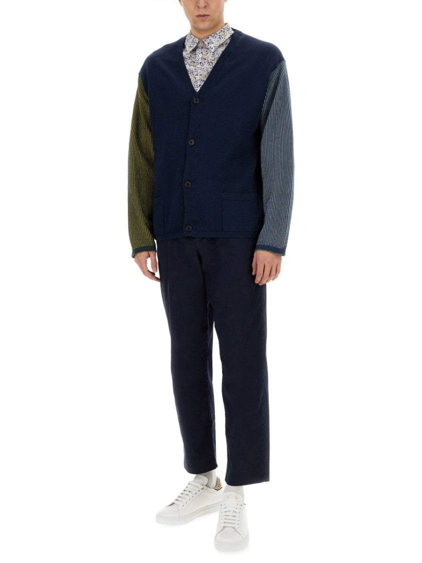 Ps Paul Smith Relaxed Fit Cotton Pants With Subtle Texture