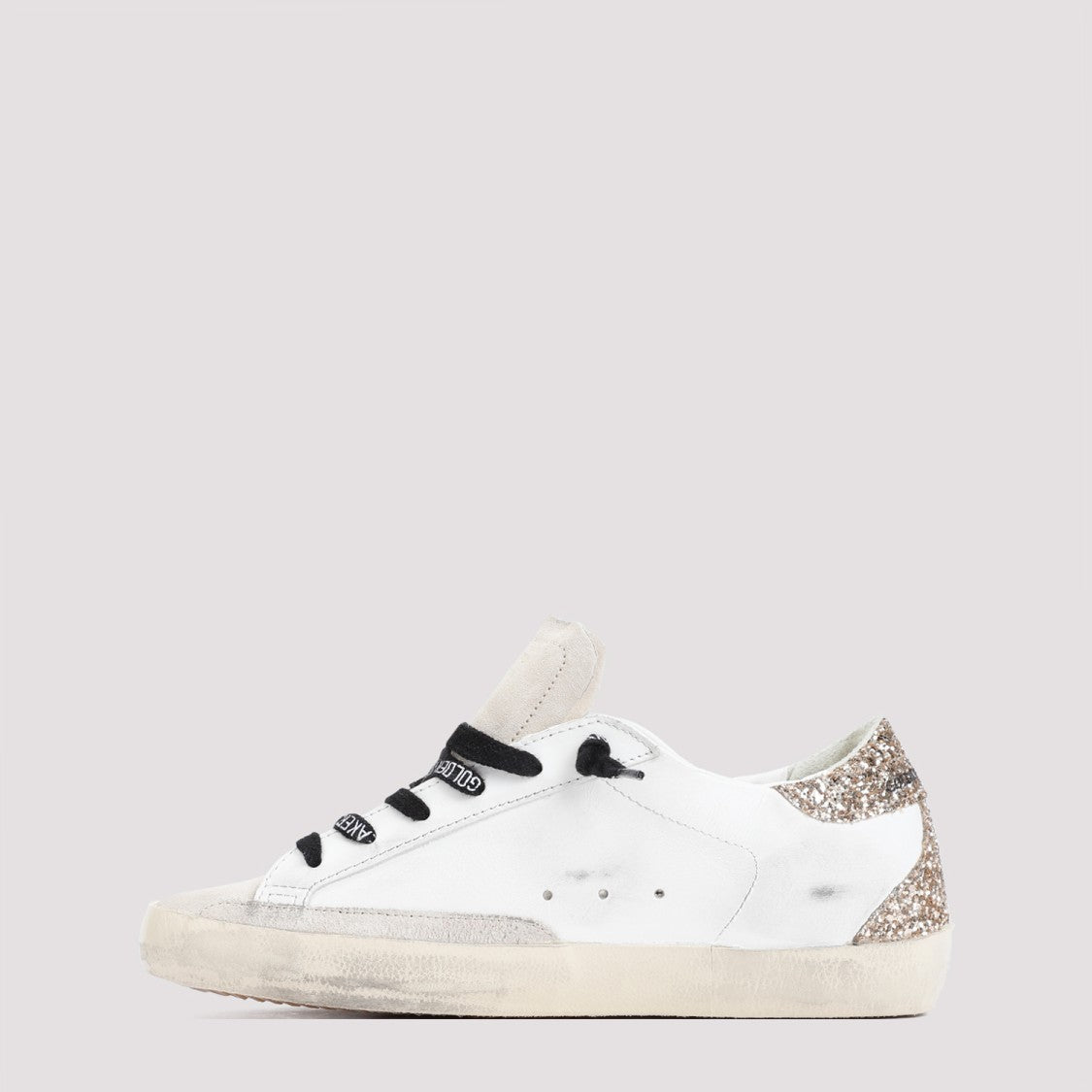 Golden Goose Distressed Optic White Superstar Sneakers