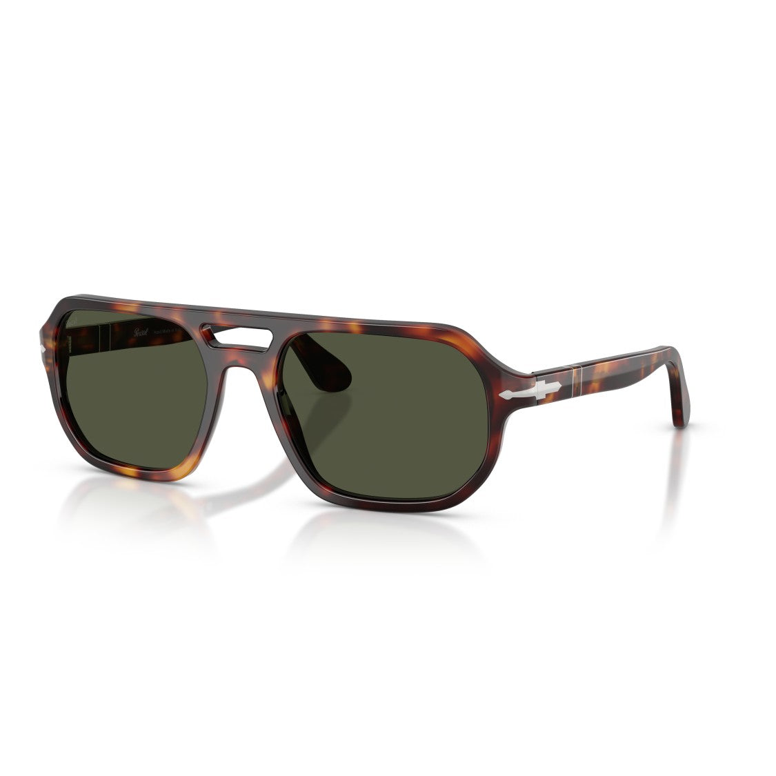 Persol 0Po3393s Aviator-Inspired Tortoiseshell Sunglasses With Keyhole Bridge