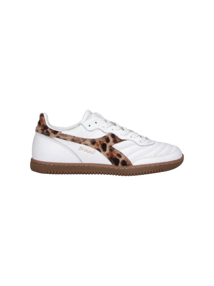 Dolce & Gabbana Leopard Print Detailed Sneakers With Smooth Leather Finish