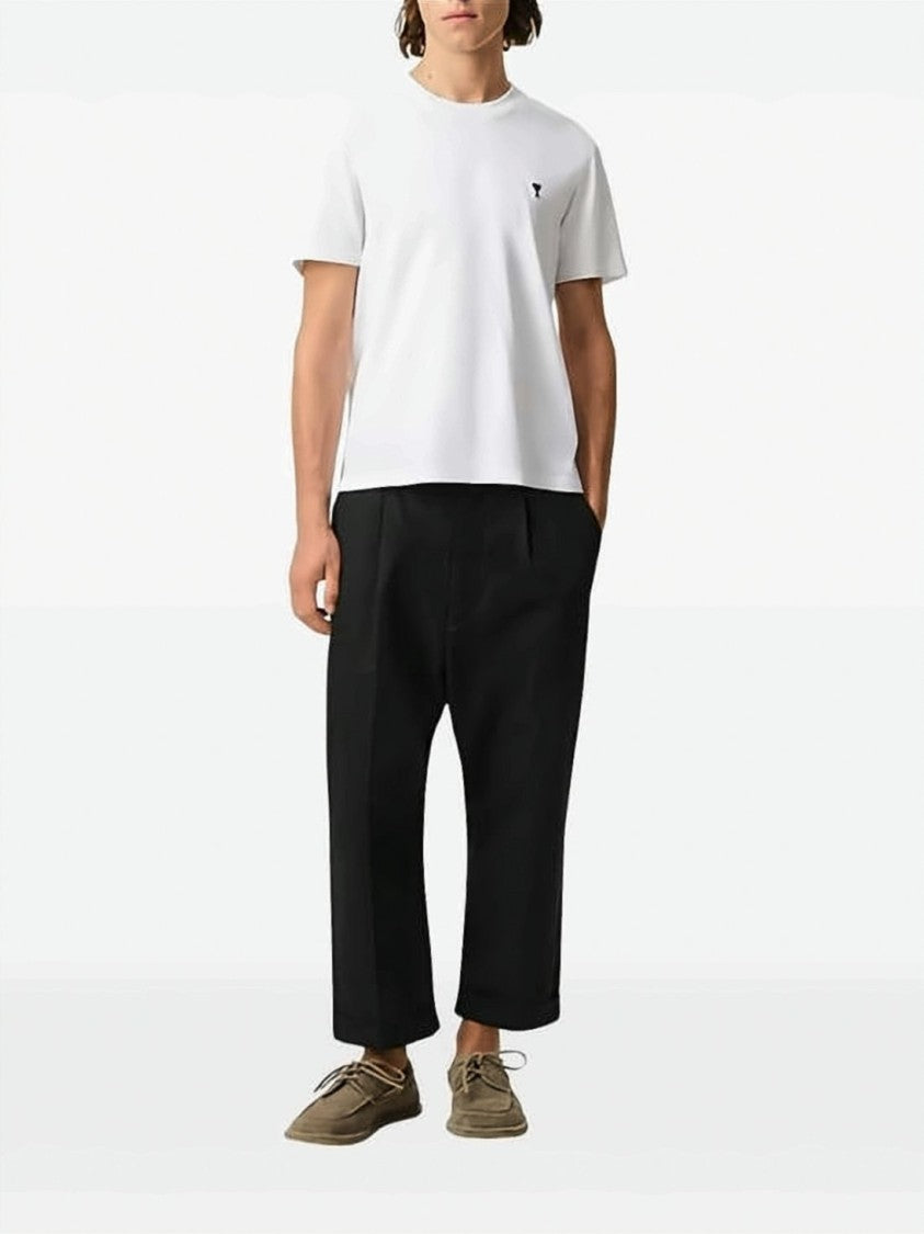 Ami Paris Cropped Tailored Straight Pants