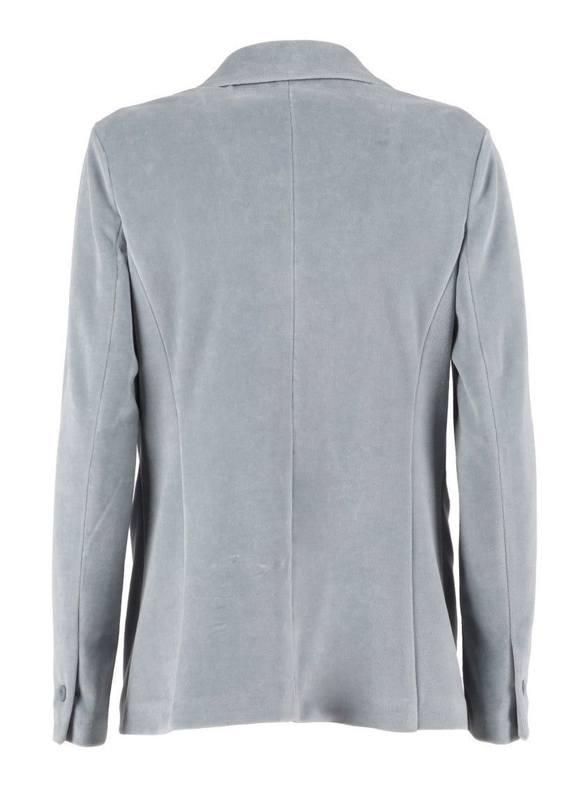 Circolo 1901 Tailored Long Jacket With Velvety Texture