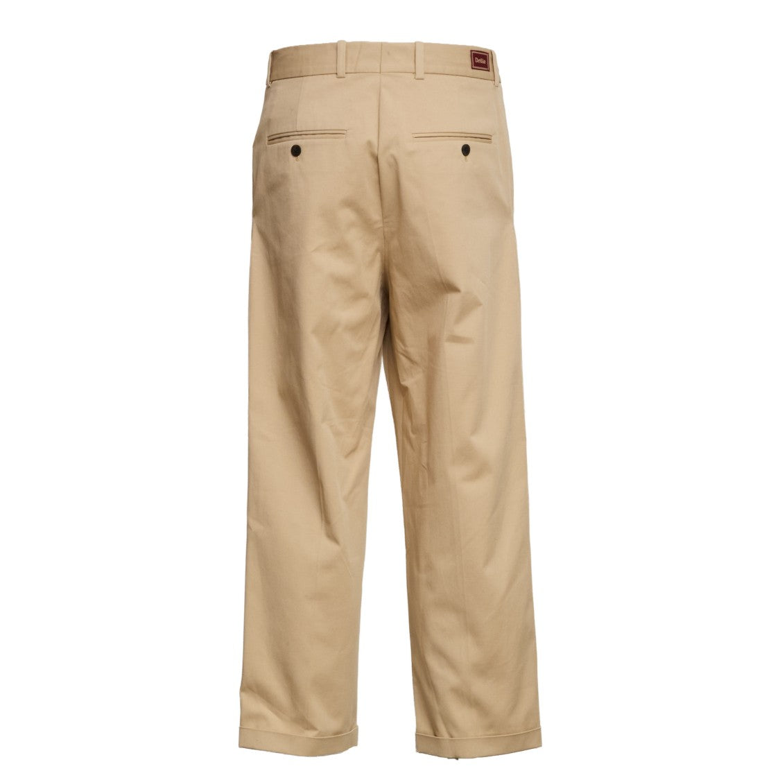Drôle De Monsieur Double Pleat Cropped Pants With Cuffed Hem
