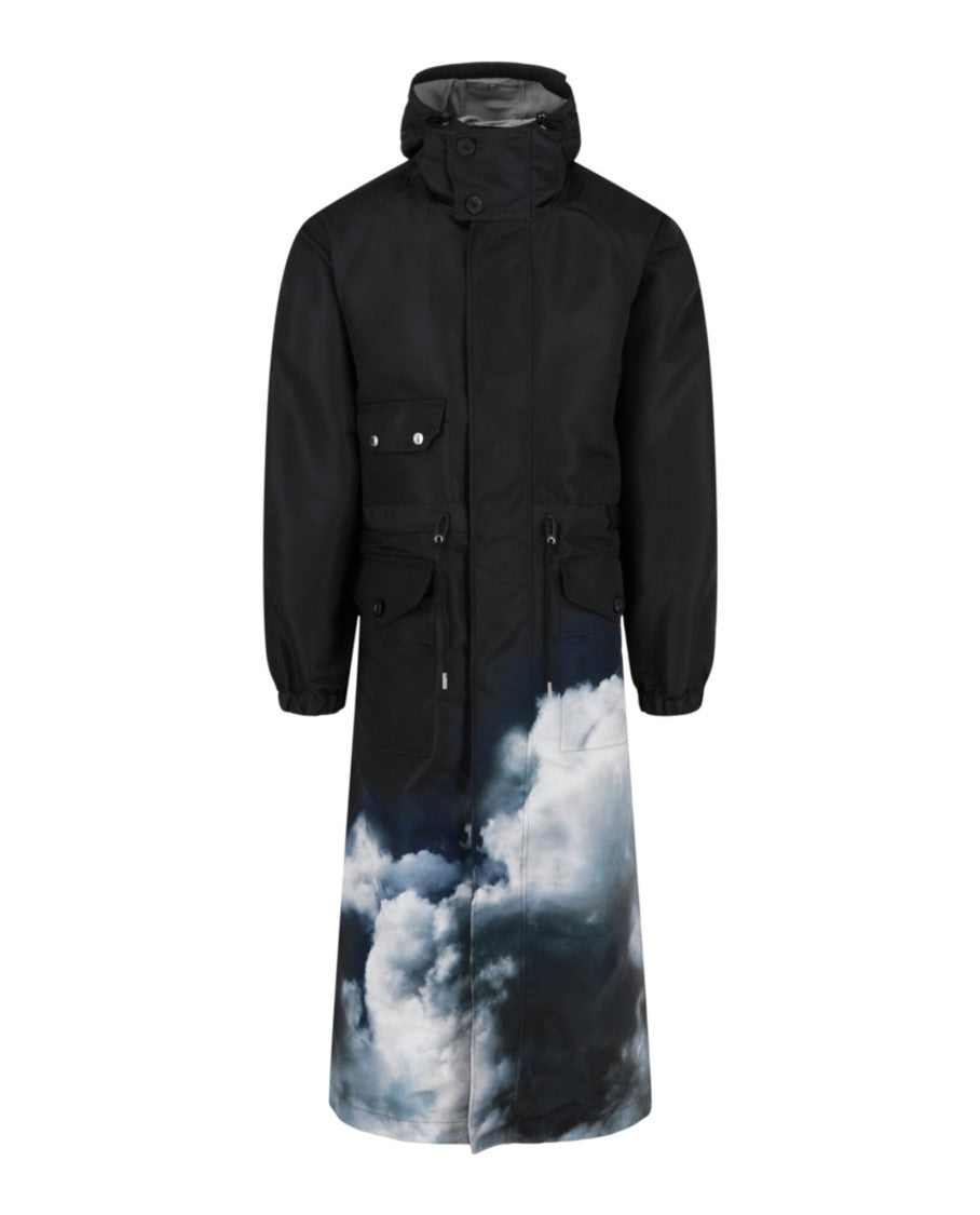 Alexander Mcqueen Storm Sky Print Parka