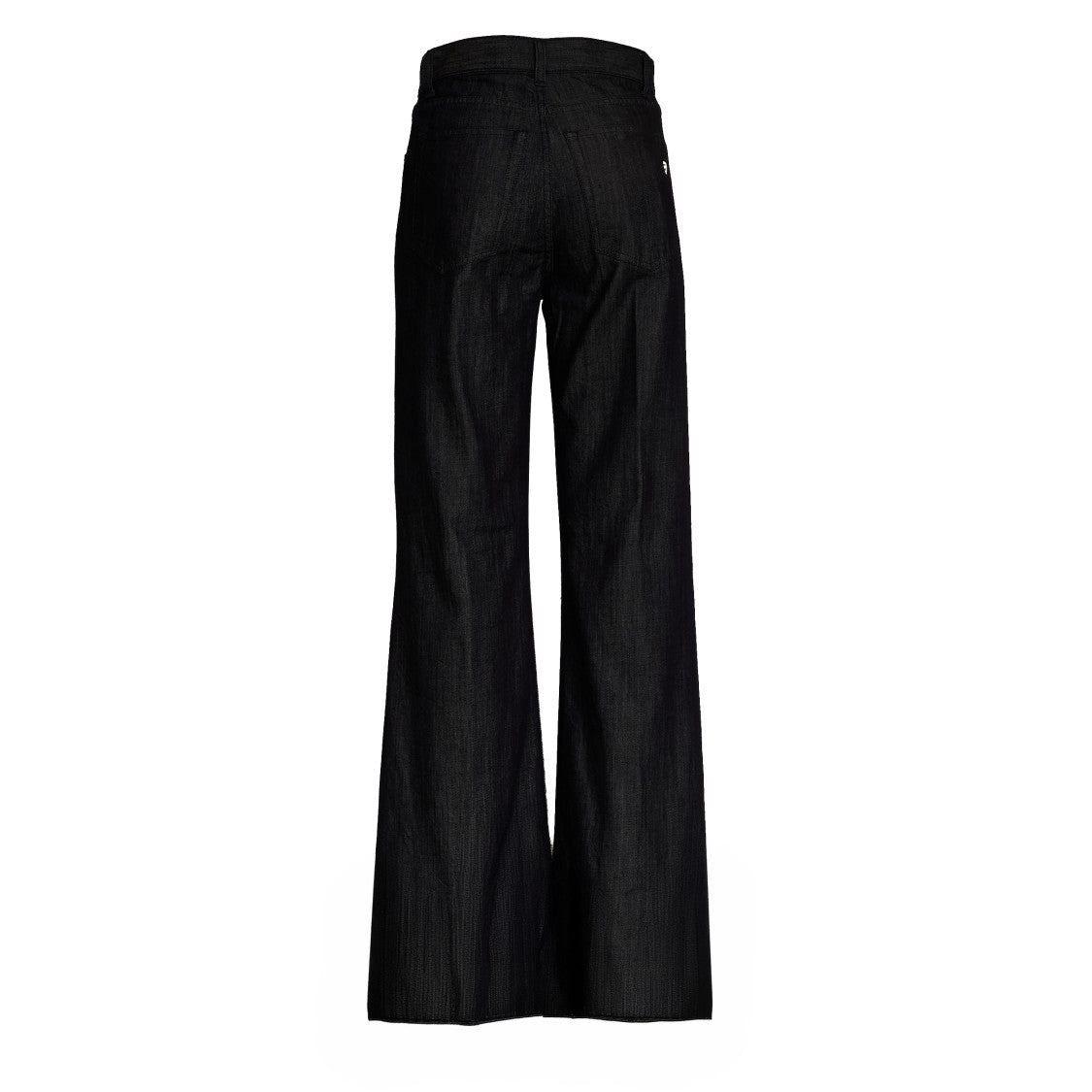 Dondup Amber Silk Denim Wide-Leg Jeans
