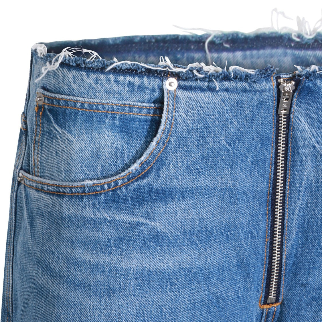 Alexander Wang Vintage Marbled Blue Cotton Jeans