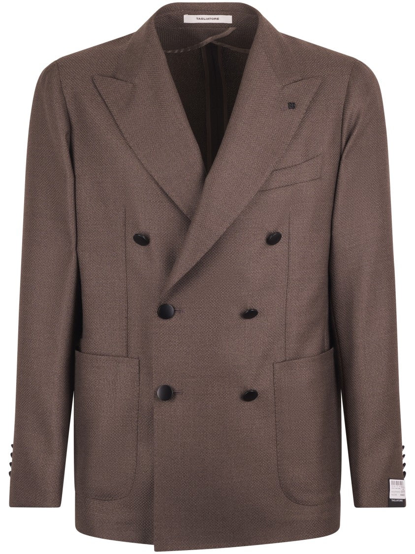 Tagliatore Classic Tailored Jacket In High-Quality Virgin Wool