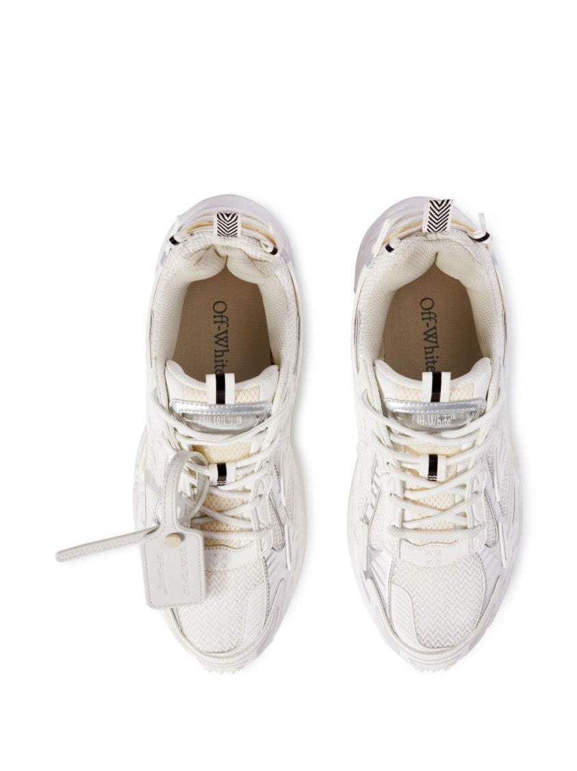 Off-White Pristine White Off-White Sneakers With Textured Upper