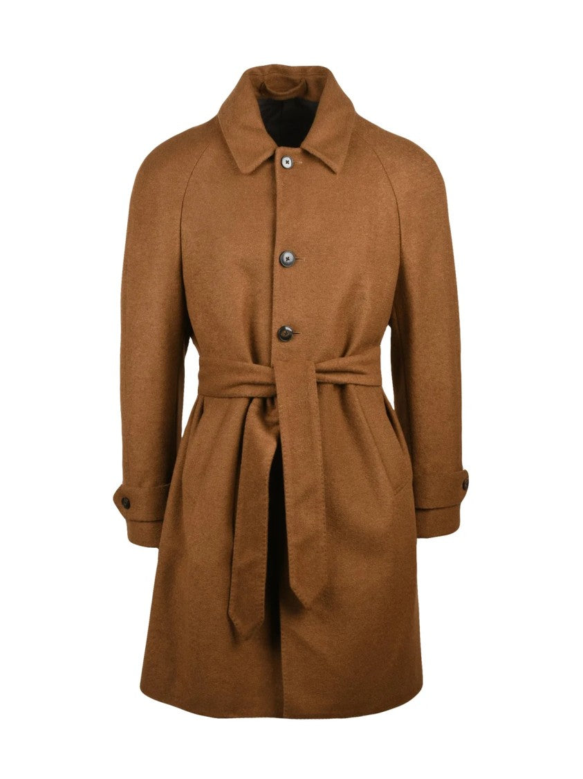 L.B.M. 1911 Brown Polyester-Blend Coat
