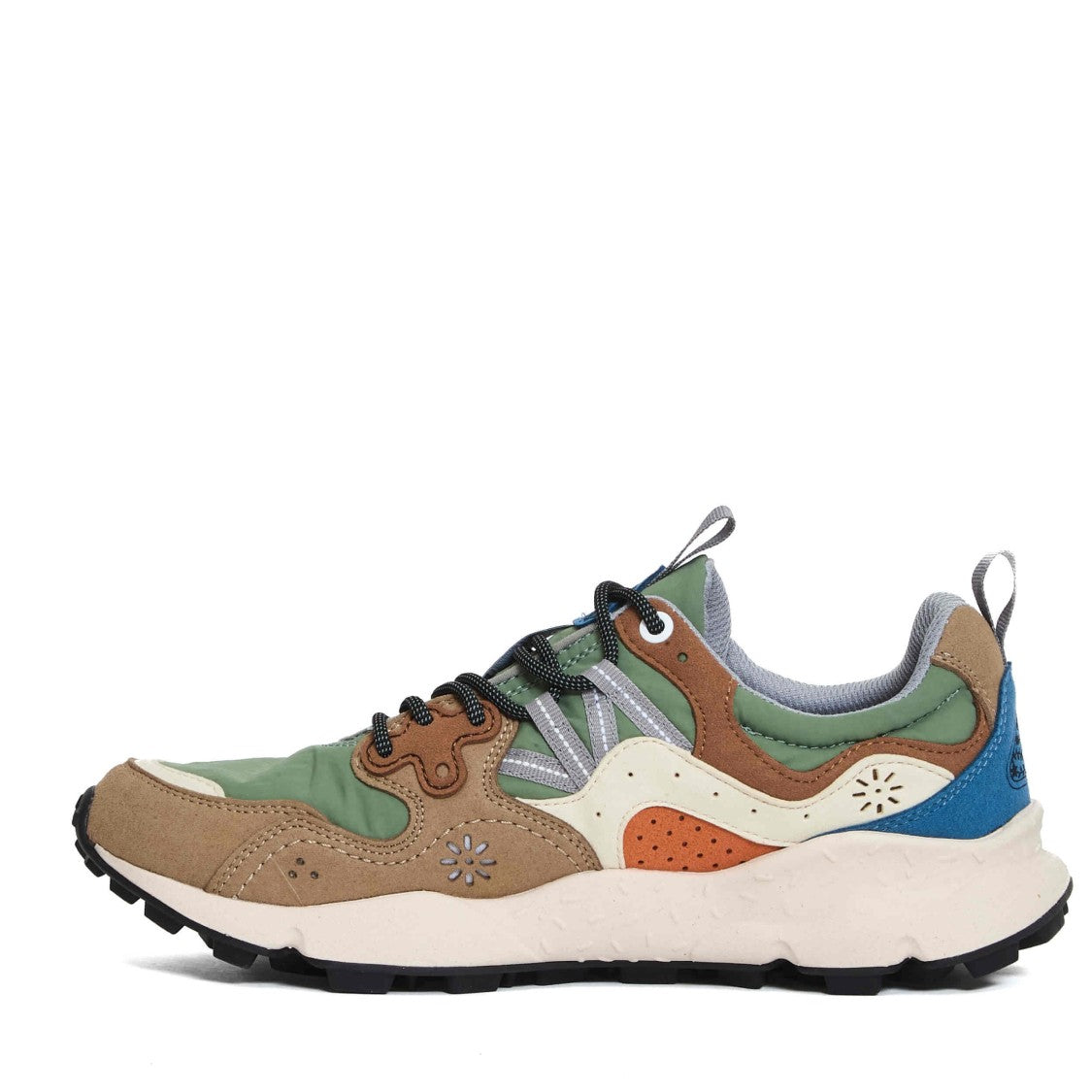 Flower Mountain Yamano Suede Beige Orange And Blue Sneakers