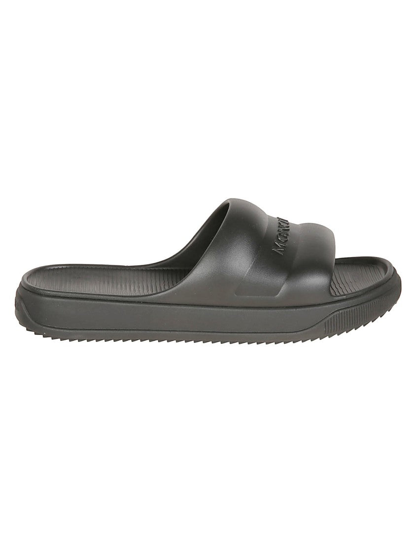 Moncler Black Altive Rubber Slide Sandals