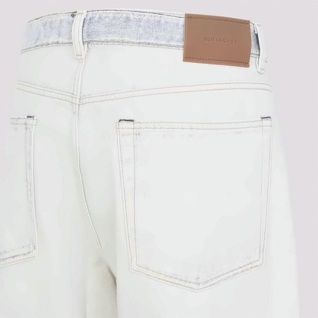 Our Legacy Digital Aurora Print Straight Leg Jeans With Distressed Details