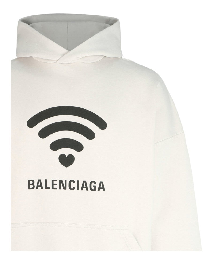 Balenciaga Love Graphic Print Hoodie
