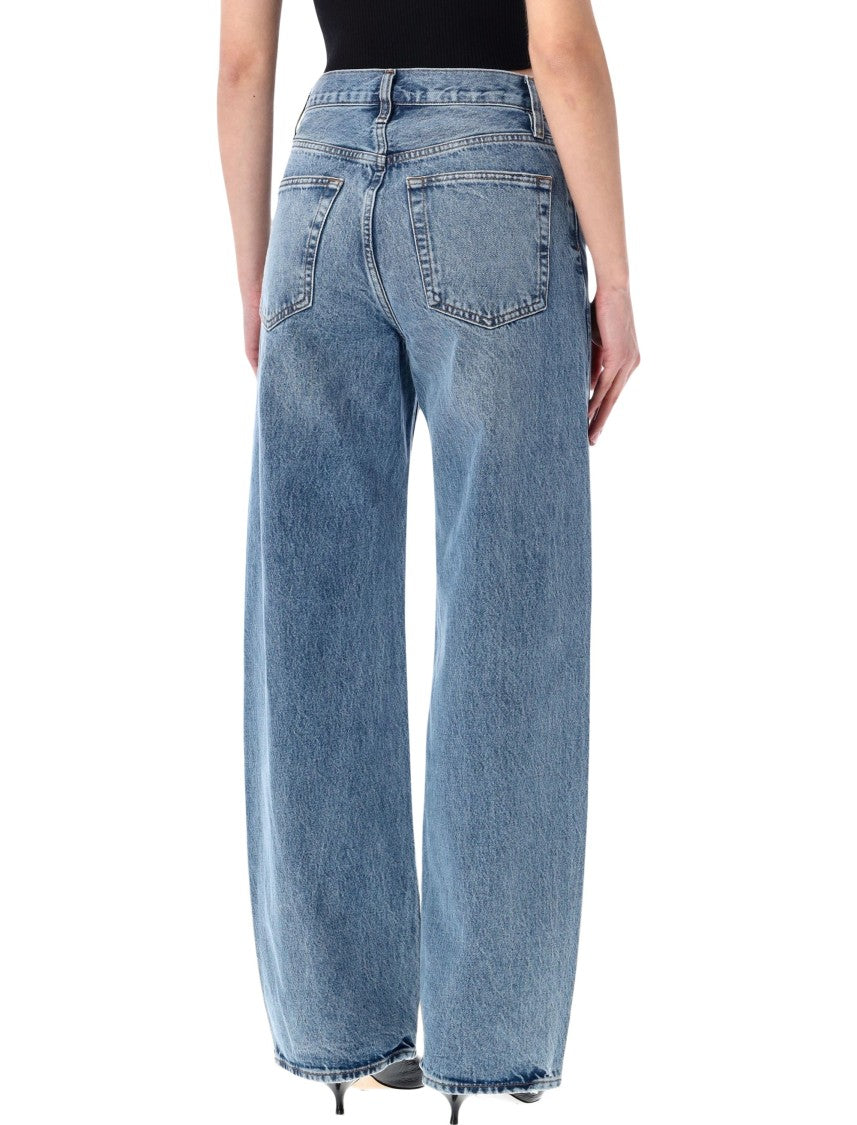 Frame The Bow High-Rise Wide Jeans