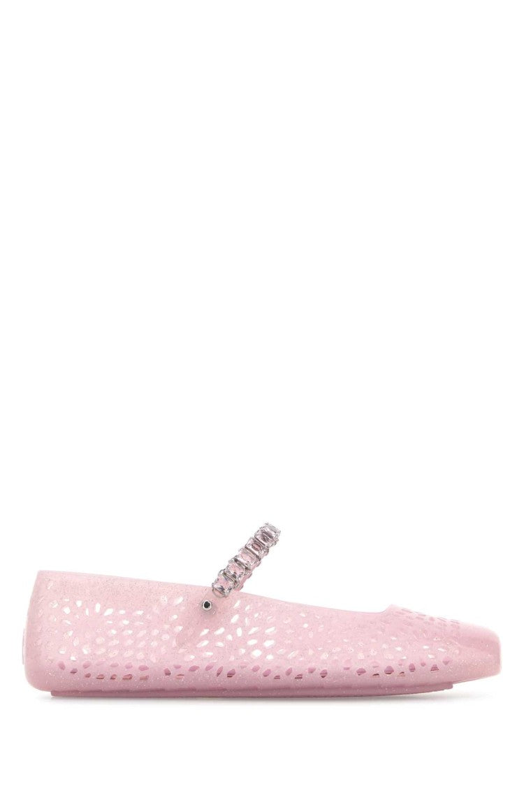 Jimmy Choo Pink Rubber The Jelly Ballerinas