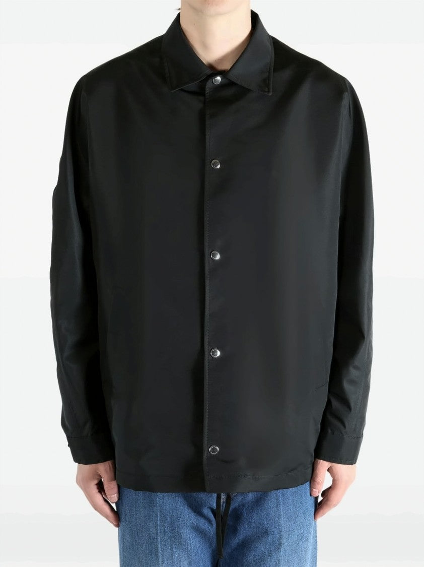 Givenchy Casual Black Jacket With Adjustable Hem And Logo Detail