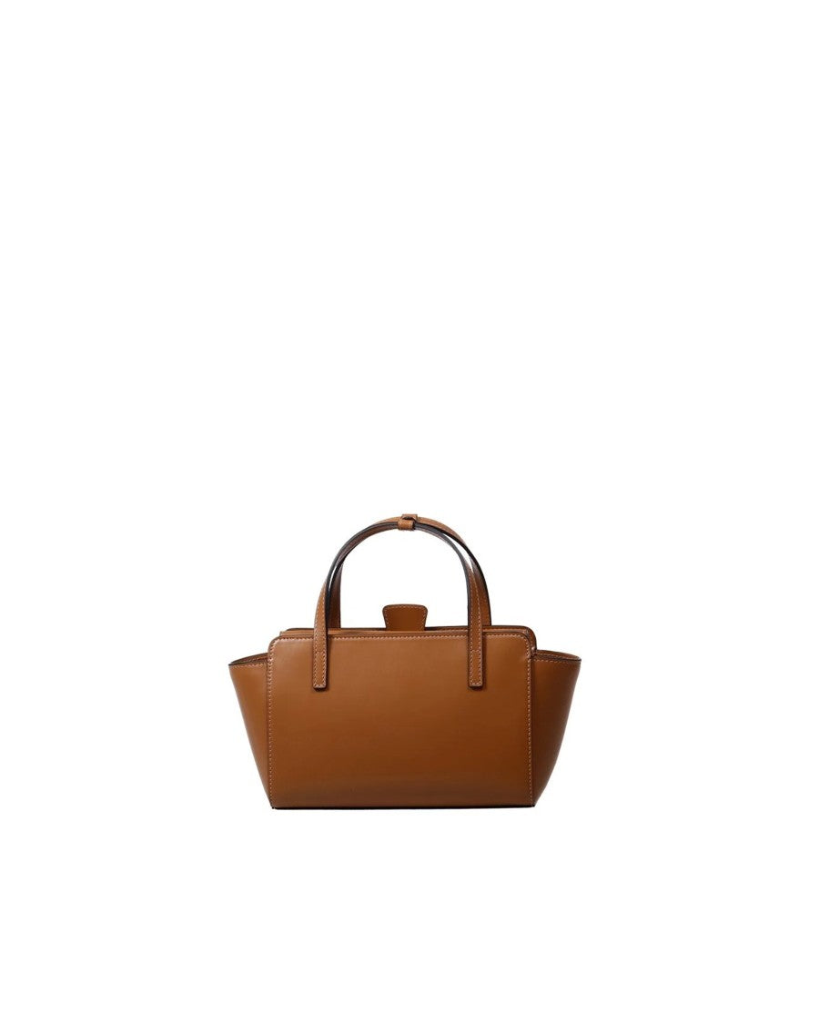 Hidesins Structured Calfskin Shoulder Bag With Flap Closure