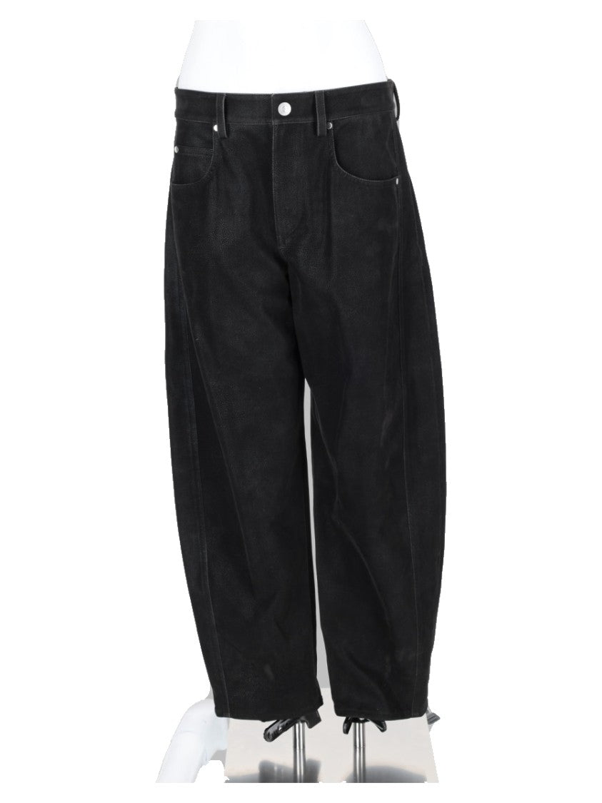 Isabel Marant Étoile Black Five-Pocket Hem-Adjustable Formal Pants