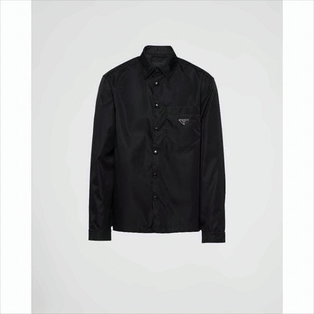 Prada Long Sleeve Black Nylon Casual Shirt