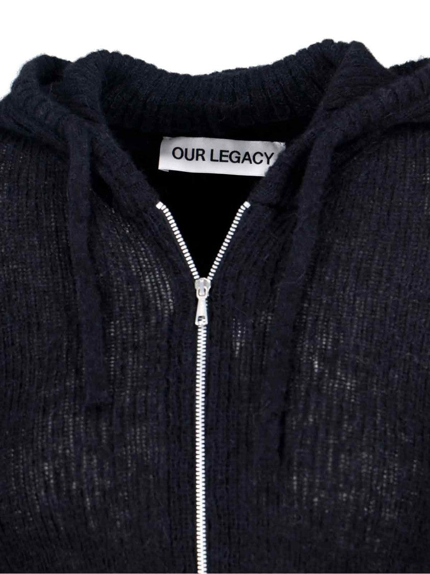 Our Legacy Compact Hood Zip Sweater – Black