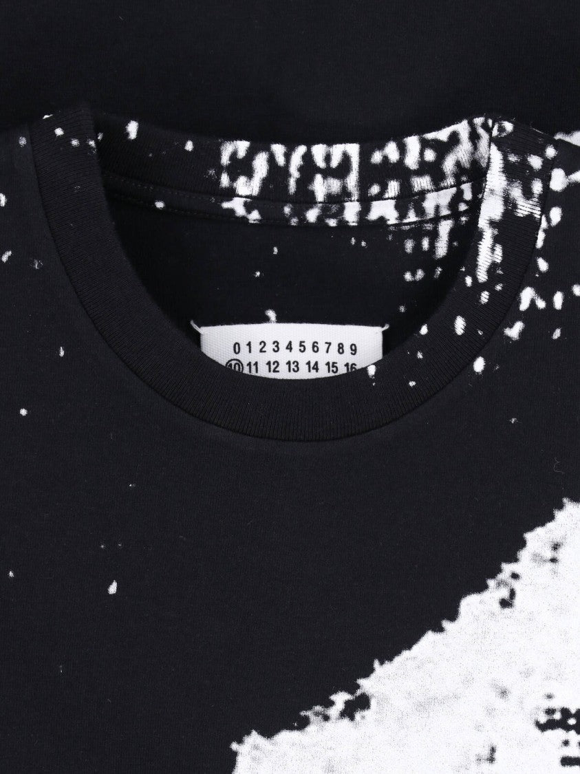 Maison Margiela Black 10 Printed Cotton T-Shirt