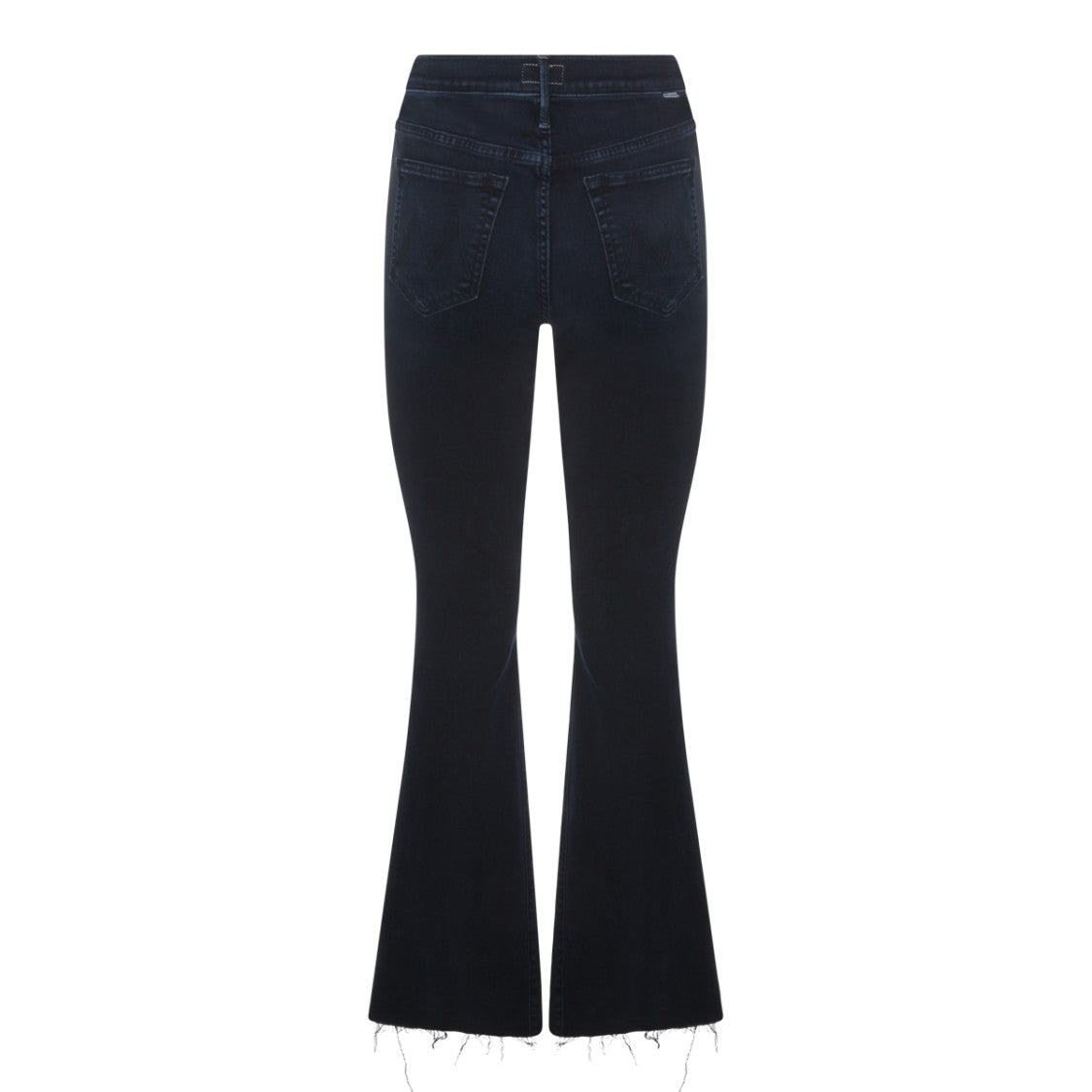 Mother Navy Blue High-Waisted Wide-Leg Jeans