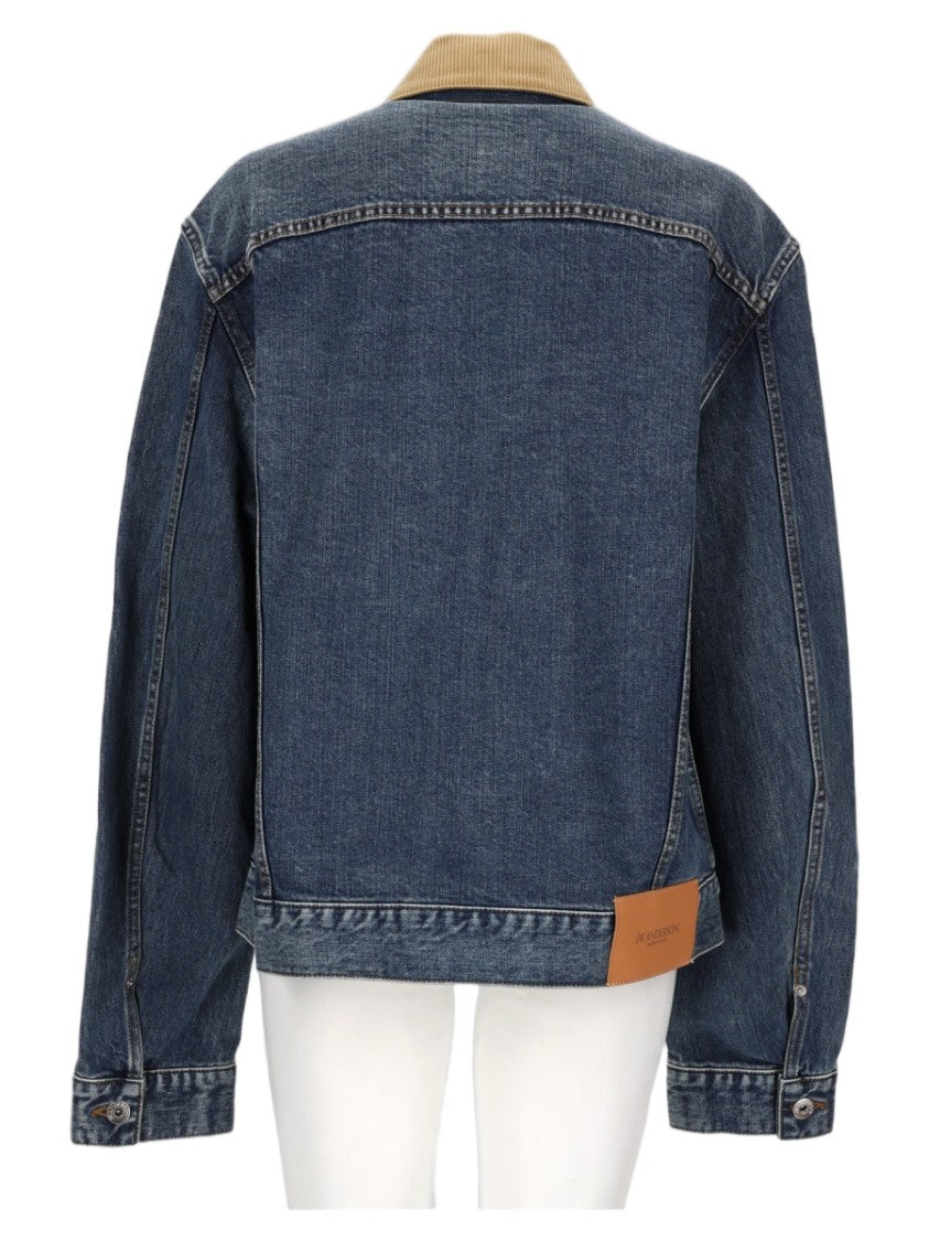 J. W. Anderson Blue Corduroy Collar Denim Jacket