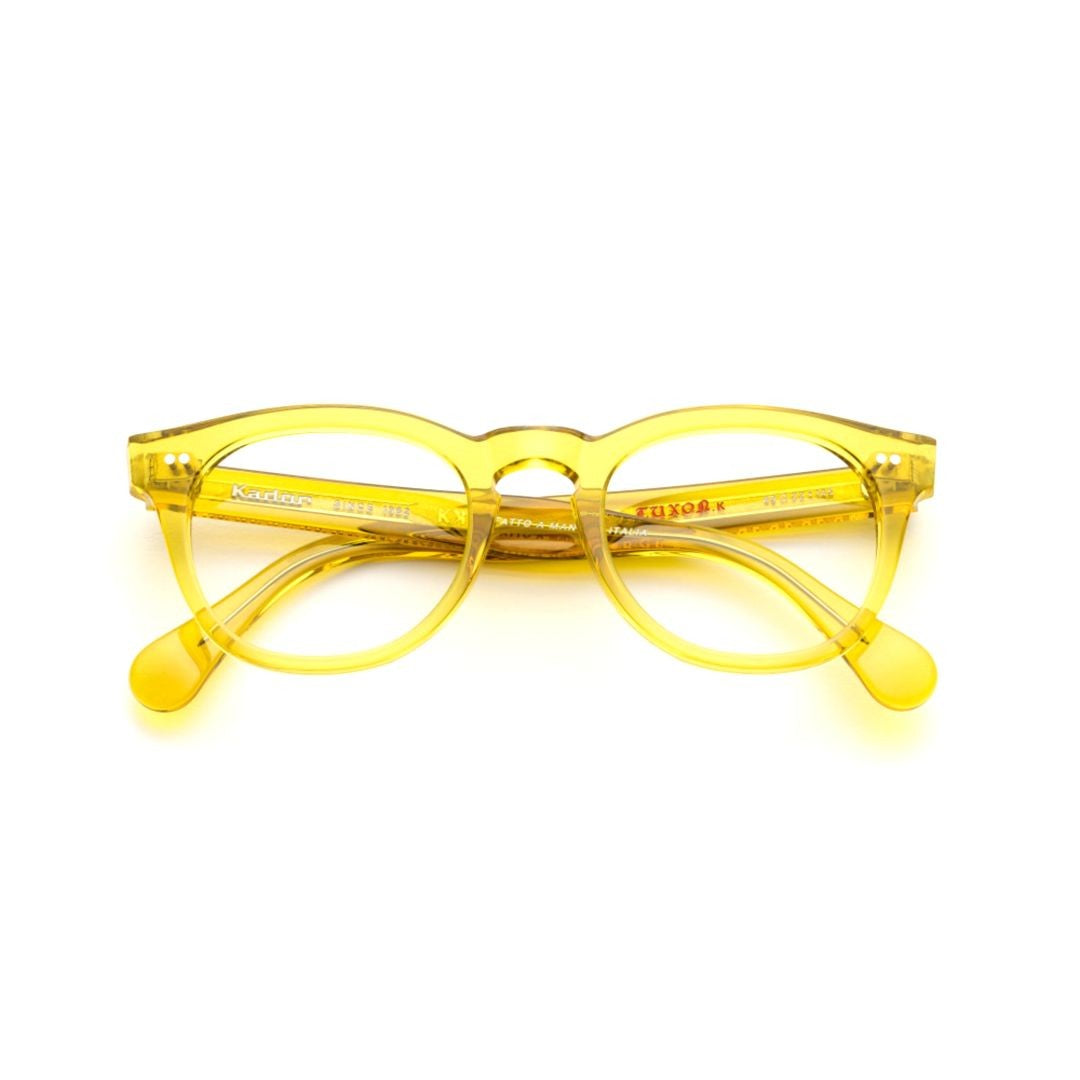 Kador Tuxon-K Translucent Yellow Frame Eyeglasses With Rounded Shape