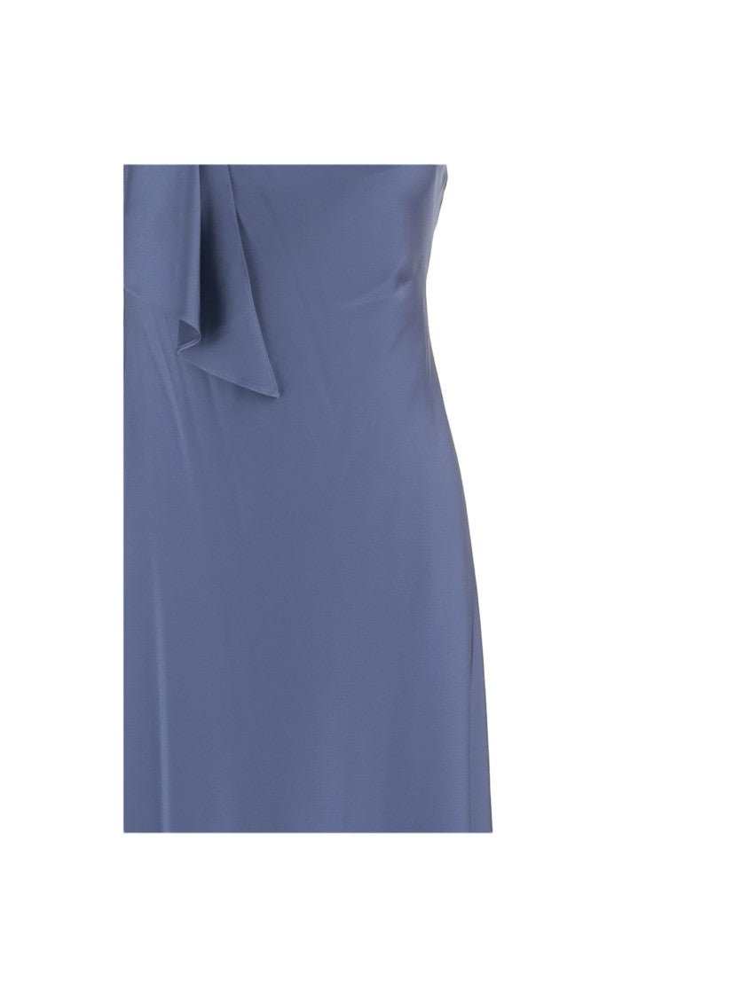 Lauren Ralph Lauren One-Shoulder Satin Charmeuse Dress