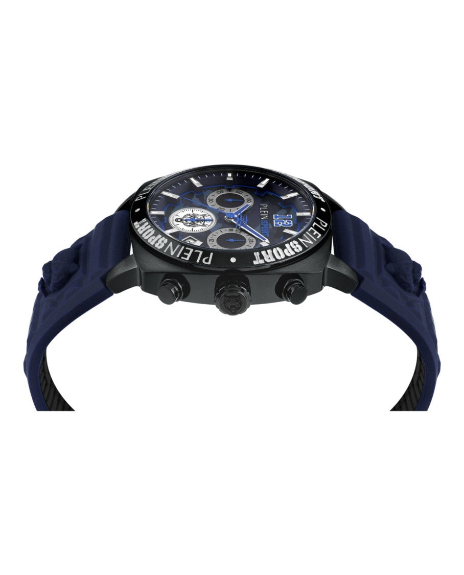 Plein Sport Wildcat Chronograph Watch With Camo Guilloche Dial
