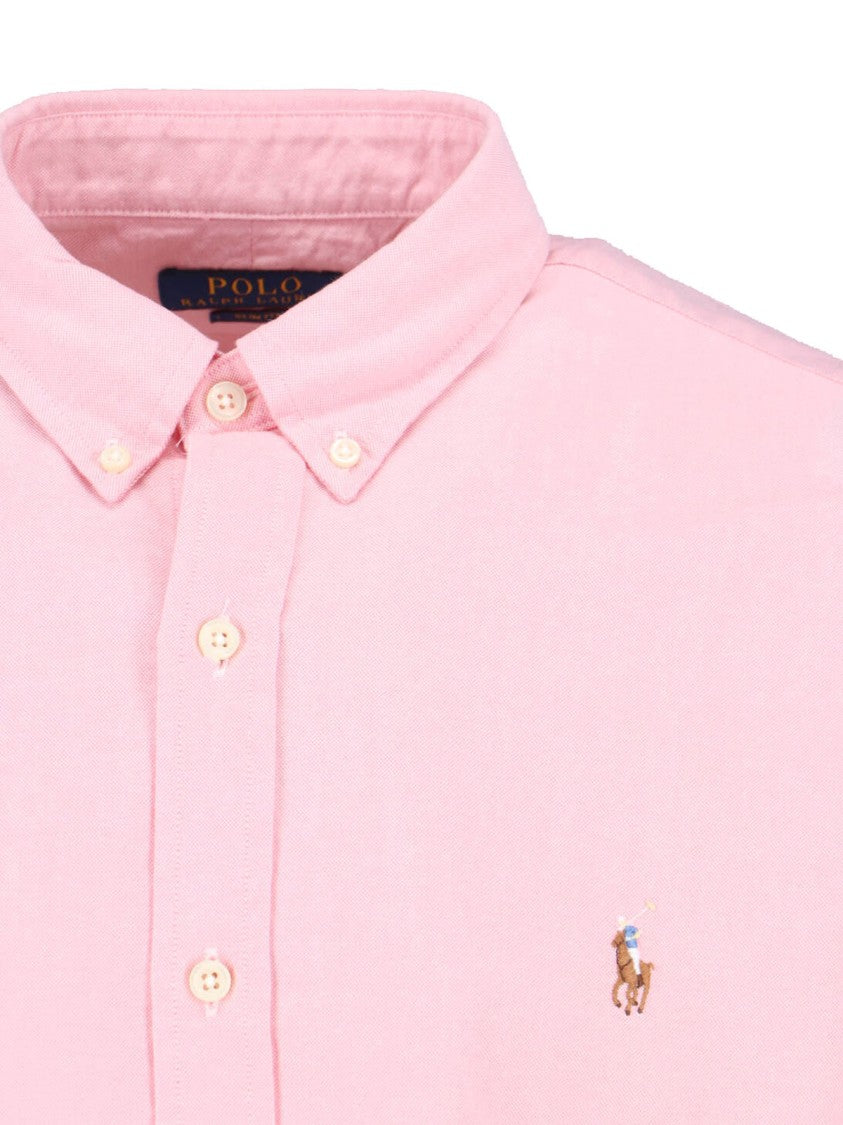 Polo Ralph Lauren Tailored Pink Shirt With Classic Collar