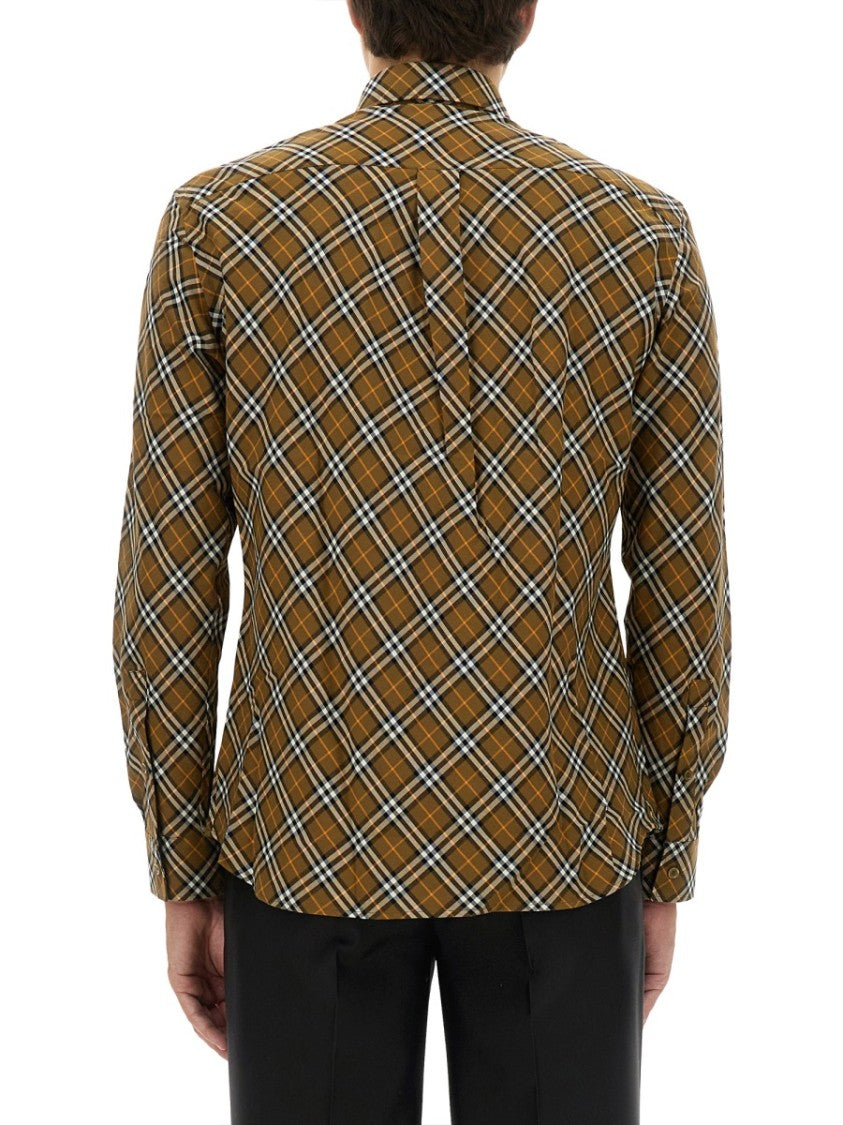 Burberry Classic Plaid Check Shirt With Button-Down Collar