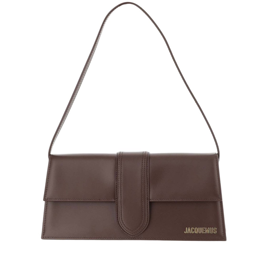Jacquemus Rectangular Leather Bag With Magnetic Flap Closure And Gold-Detailing