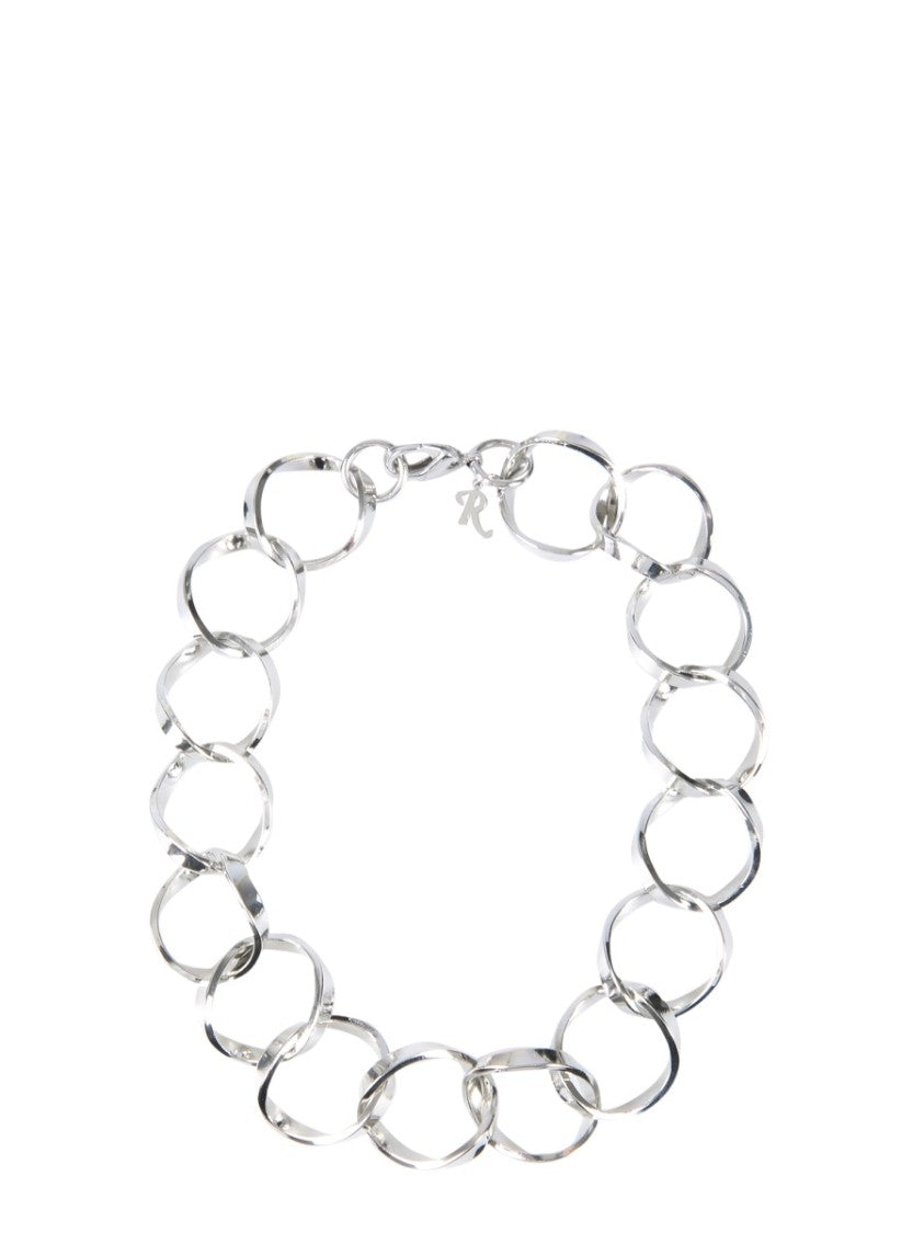 Raf Simons Linked Rings Necklace With Modern