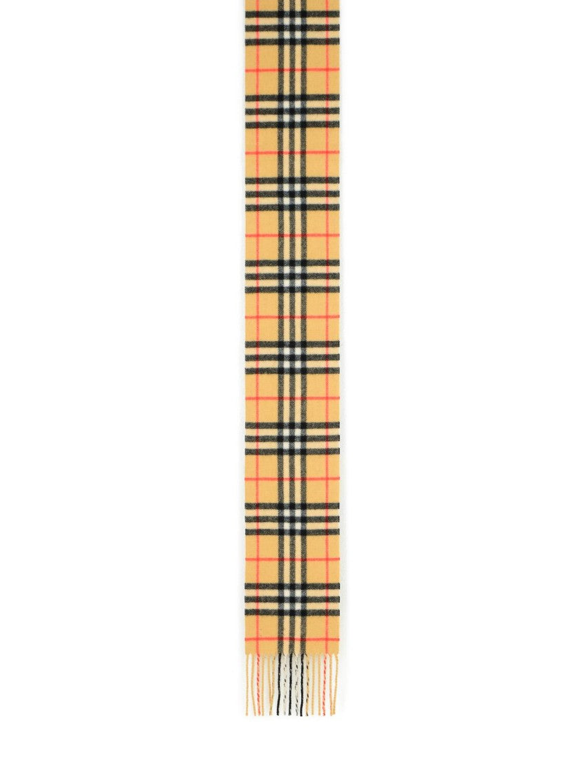 Burberry 'Check' Beige Cashmere Scarf