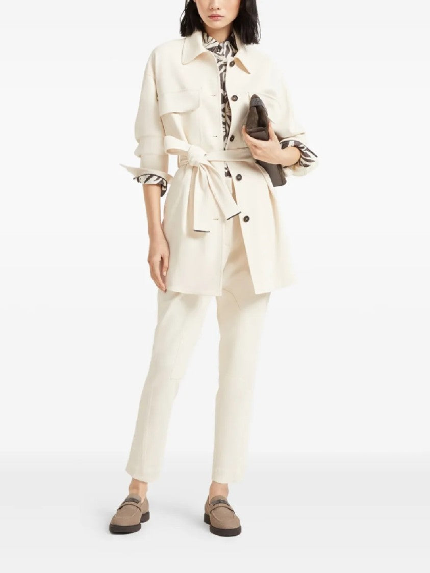 Brunello Cucinelli Tailored High-Waist Pants With Subtle Pleats