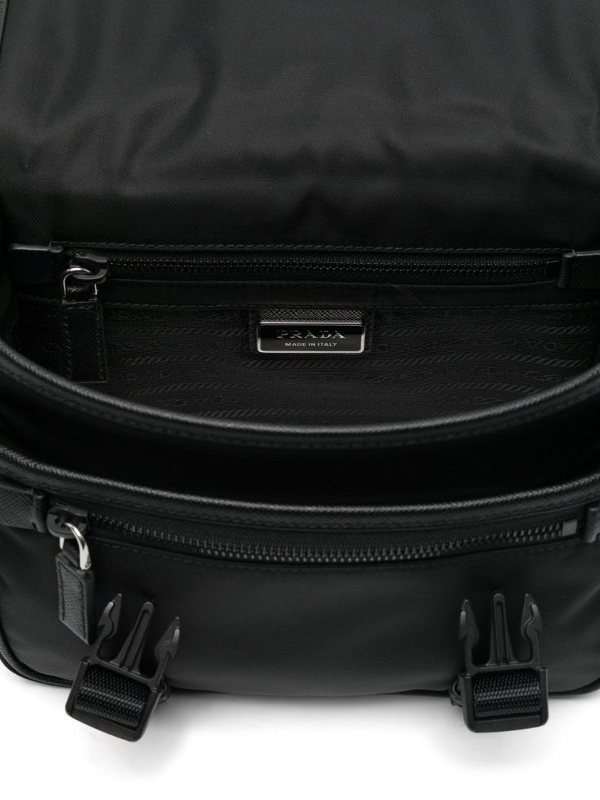 Prada Black Rectangular Crossbody Silver Accents Bag