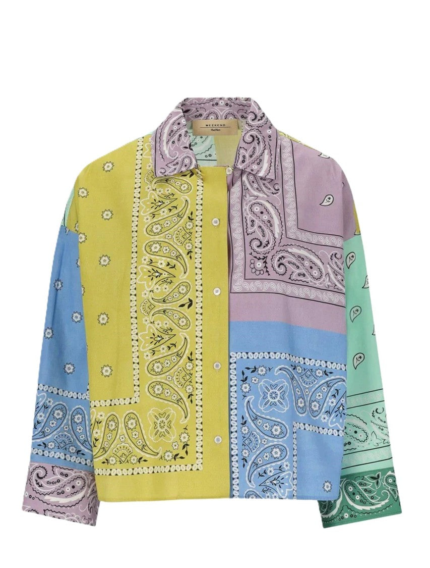 Max Mara Patchwork Cropped Jacket With Classic Collar