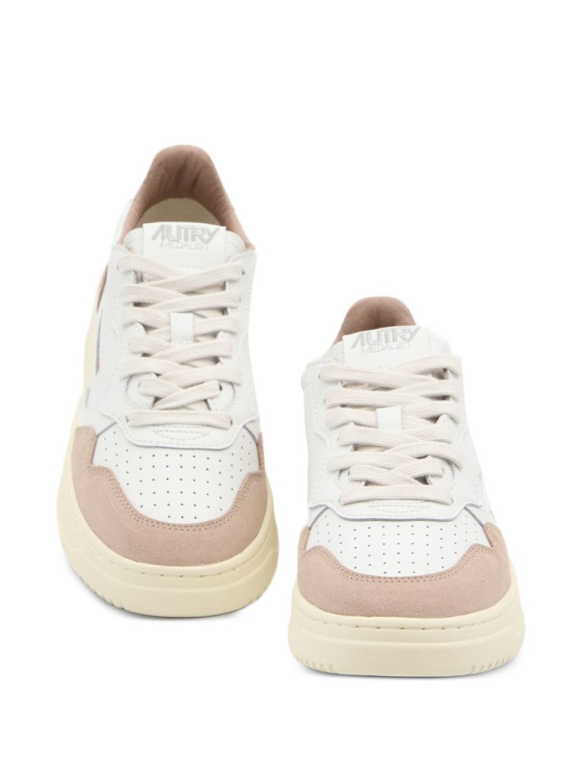 Autry White Suede Inserts Lace-Up Sneakers