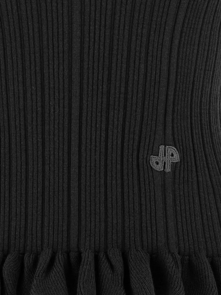 Patou Ruffled Hem Merino Wool Sweater