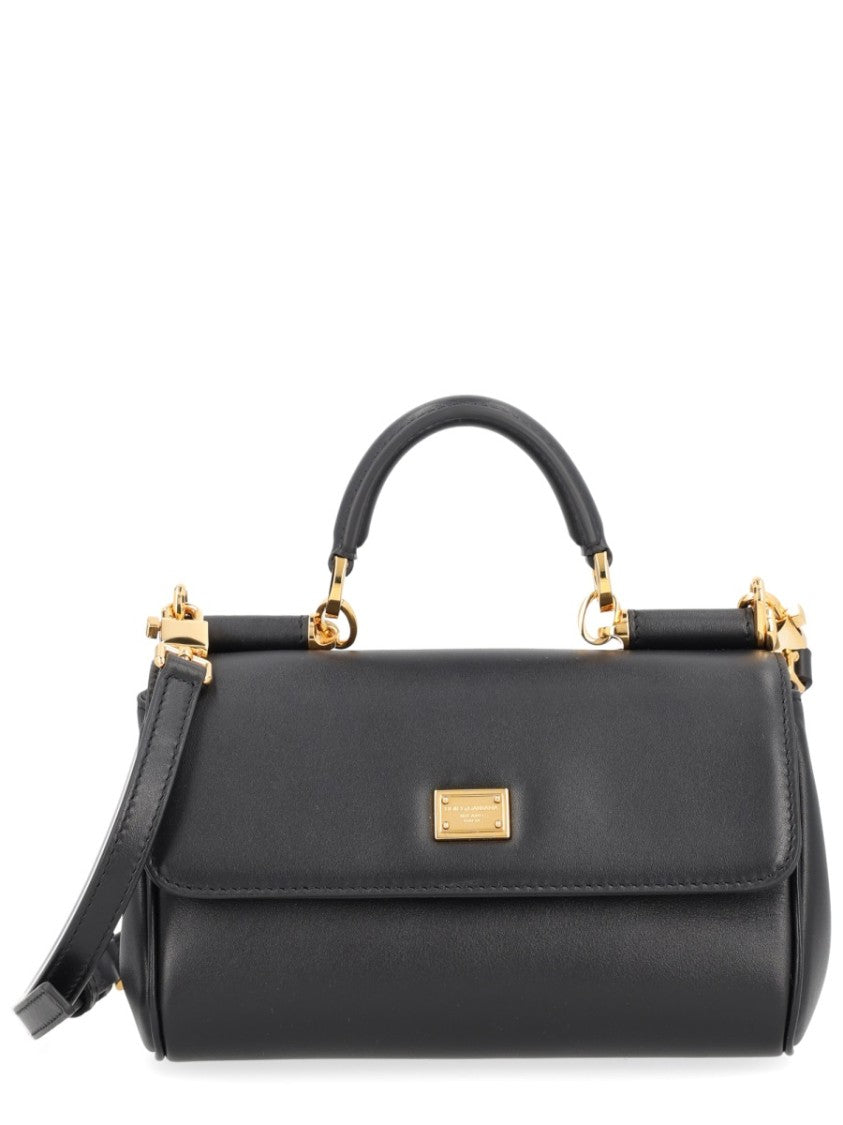 Dolce & Gabbana Neutrals My Sicily Cylindrical Leather Shoulder Bag