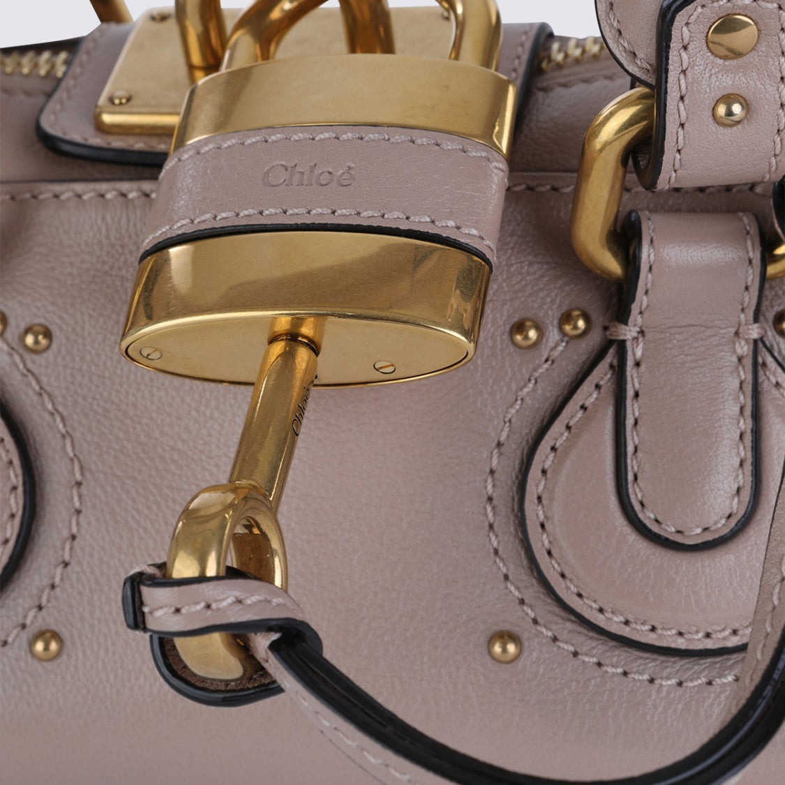 Chloé Pink Leather Paddington Top Handle Bag