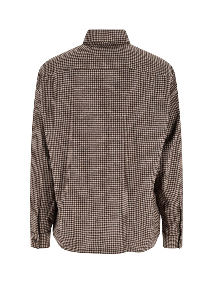 Our Legacy "Heusen" Checked Cotton Shirt – Brown