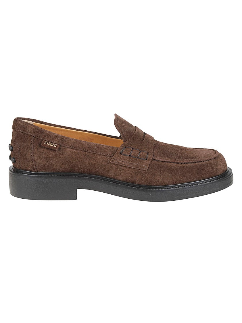 Tod's Brown 20L Suede Calf Leather Loafers